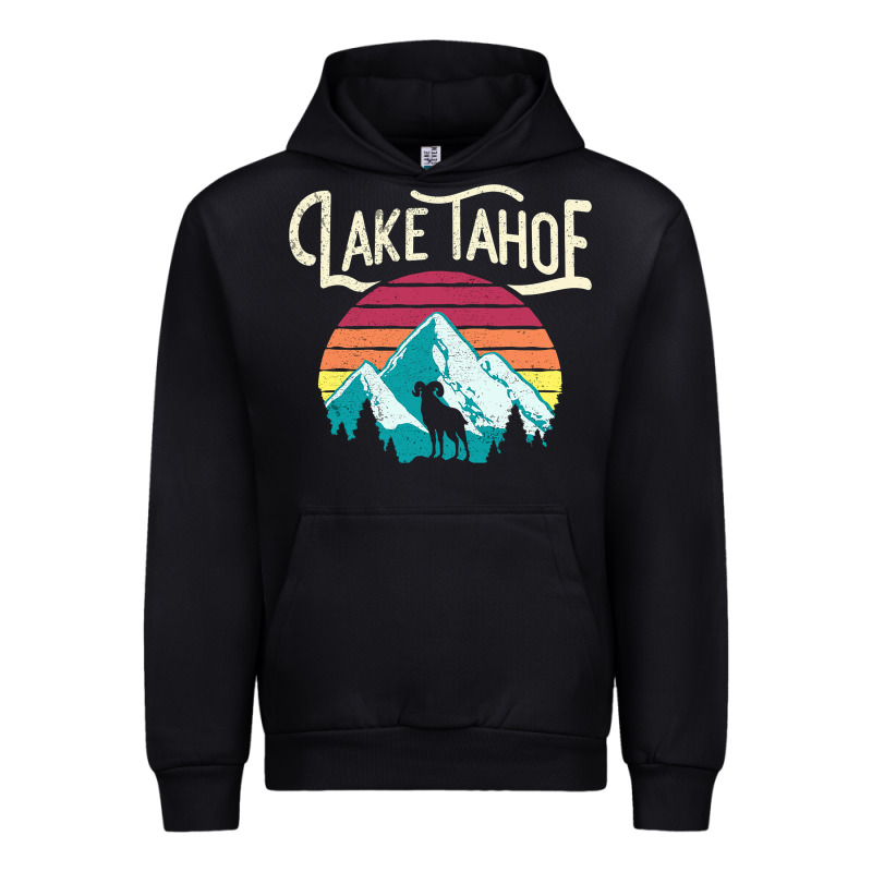 Vintage Lake Tahoe Mountains Retro T Urban Hoodie by longCreatives | Teevron