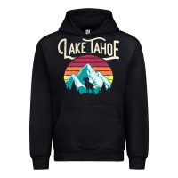Black Vintage Lake Tahoe Mountains Retro T Urban Hoodie - longCreatives