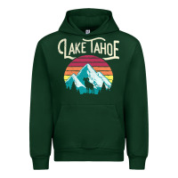 Forest Green Vintage Lake Tahoe Mountains Retro T Urban Hoodie - longCreatives