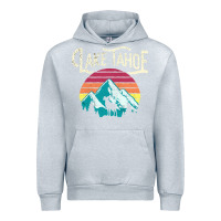 Heather Grey Vintage Lake Tahoe Mountains Retro T Urban Hoodie - longCreatives