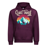 Mauve Wine Vintage Lake Tahoe Mountains Retro T Urban Hoodie - longCreatives