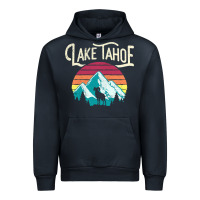 Navy Vintage Lake Tahoe Mountains Retro T Urban Hoodie - longCreatives