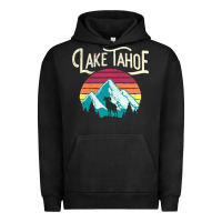 Pigment Black Vintage Lake Tahoe Mountains Retro T Urban Hoodie - longCreatives