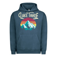 Pigment Midnight Navy Vintage Lake Tahoe Mountains Retro T Urban Hoodie - longCreatives