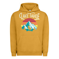 Pigment Peanut Butter Vintage Lake Tahoe Mountains Retro T Urban Hoodie - longCreatives
