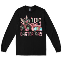 Black I dig Easter Day Long Sleeve Tee - OliviaCreatesArt