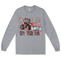 Heather Grey I dig Easter Day Long Sleeve Tee - OliviaCreatesArt