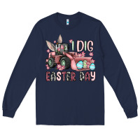 Navy I dig Easter Day Long Sleeve Tee - OliviaCreatesArt