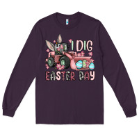 Plum I dig Easter Day Long Sleeve Tee - OliviaCreatesArt