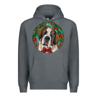 Rock Christmas St. Bernard Premium Hoodie - RanaPortraitStore