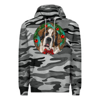 Slate Camo Christmas St. Bernard Premium Hoodie - RanaPortraitStore