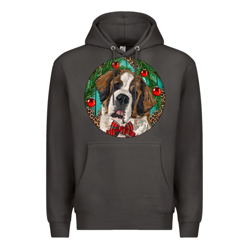 Christmas St. Bernard Premium Hoodie by RanaPortraitStore | Teevron