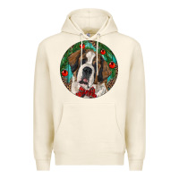 Tofu Christmas St. Bernard Premium Hoodie - RanaPortraitStore