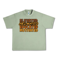 Oil Green Elevated melanated educated motivated Urban Heavy Tee - HowdyJamesFarm