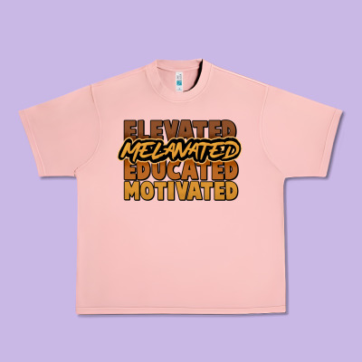 Elevated Melanated Educated Motivated Urban Heavy Tee Designed By Howdyjamesfarm