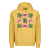 Antique Gold clover bow Premium Hoodie - CowhideDigitalArt