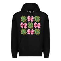 Black clover bow Premium Hoodie - CowhideDigitalArt