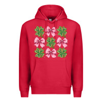 Cardinal clover bow Premium Hoodie - CowhideDigitalArt