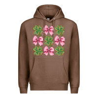 Chestnut clover bow Premium Hoodie - CowhideDigitalArt