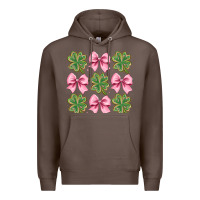 Coffee clover bow Premium Hoodie - CowhideDigitalArt