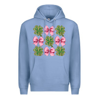 Colony Blue clover bow Premium Hoodie - CowhideDigitalArt