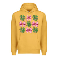 Mustard clover bow Premium Hoodie - CowhideDigitalArt