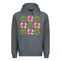 Rock clover bow Premium Hoodie - CowhideDigitalArt