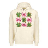 Sandshell clover bow Premium Hoodie - CowhideDigitalArt