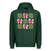 Sports Green clover bow Premium Hoodie - CowhideDigitalArt