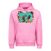 Fuchsia Pink cowhide leopard turquoise background Urban Hoodie - AdoDesignShop