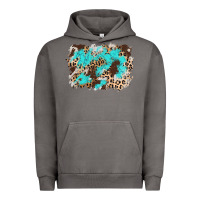 Pigment Tornado cowhide leopard turquoise background Urban Hoodie - AdoDesignShop