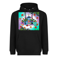 Black ohana stitch Heavyweight Hoodie - AdoDesignShop