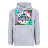 Heather Grey ohana stitch Heavyweight Hoodie - AdoDesignShop