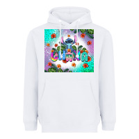 White ohana stitch Heavyweight Hoodie - AdoDesignShop