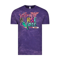 Cloud Purple resting nurse face Vintage Tee - CowGirlArtShop