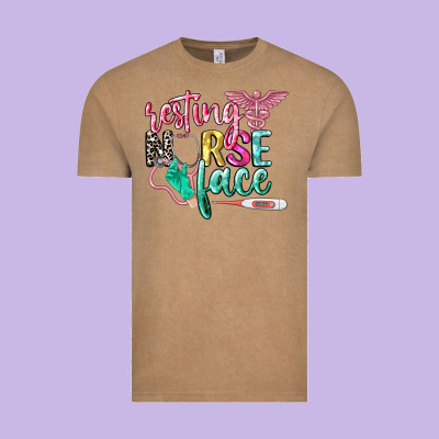Resting Nurse Face Vintage Tee Designed By Cowgirlartshop
