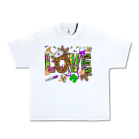 White Mardi Gras love Nurse Urban Heavy Tee - HowdyJamesFarm