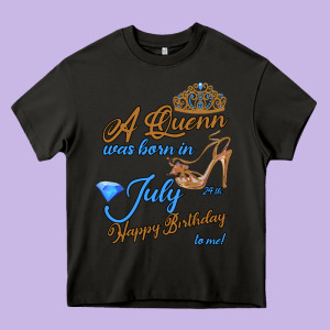 A Queen Was Born In July 24th Happy Birthday Heavy Core Tee Designed By Bettercallsaul