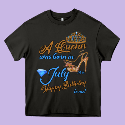 A Queen Was Born In July 24th Happy Birthday Heavy Core Tee Designed By Bettercallsaul