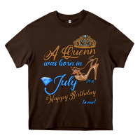 Chocolate Brown A Queen Was Born In July 24th Happy Birthday Heavy Core Tee - Bettercallsaul