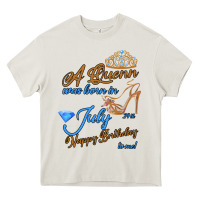 Cream A Queen Was Born In July 24th Happy Birthday Heavy Core Tee - Bettercallsaul