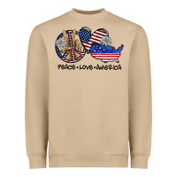 Peace Love America Heavyweight Sweatshirt | Teevron