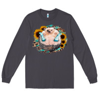 Smoke Sunflower Leopard Hedgehog Long Sleeve Tee - Jasminsmagicworld