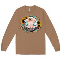 Toasted Coconut Sunflower Leopard Hedgehog Long Sleeve Tee - Jasminsmagicworld