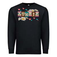 Black daisy auntie Premium Sweatshirt - AdoDesignShop
