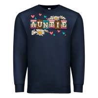 Navy daisy auntie Premium Sweatshirt - AdoDesignShop