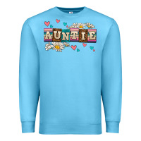Ocean Blue daisy auntie Premium Sweatshirt - AdoDesignShop