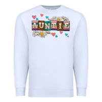 White daisy auntie Premium Sweatshirt - AdoDesignShop