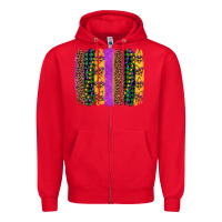 Red mardi gras fleur de lis and beads brush stroke Zipper Hoodie - Artiststas