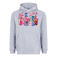 Heather Grey breast cancer stitch coffee cups Heavyweight Hoodie - AdoDesignShop